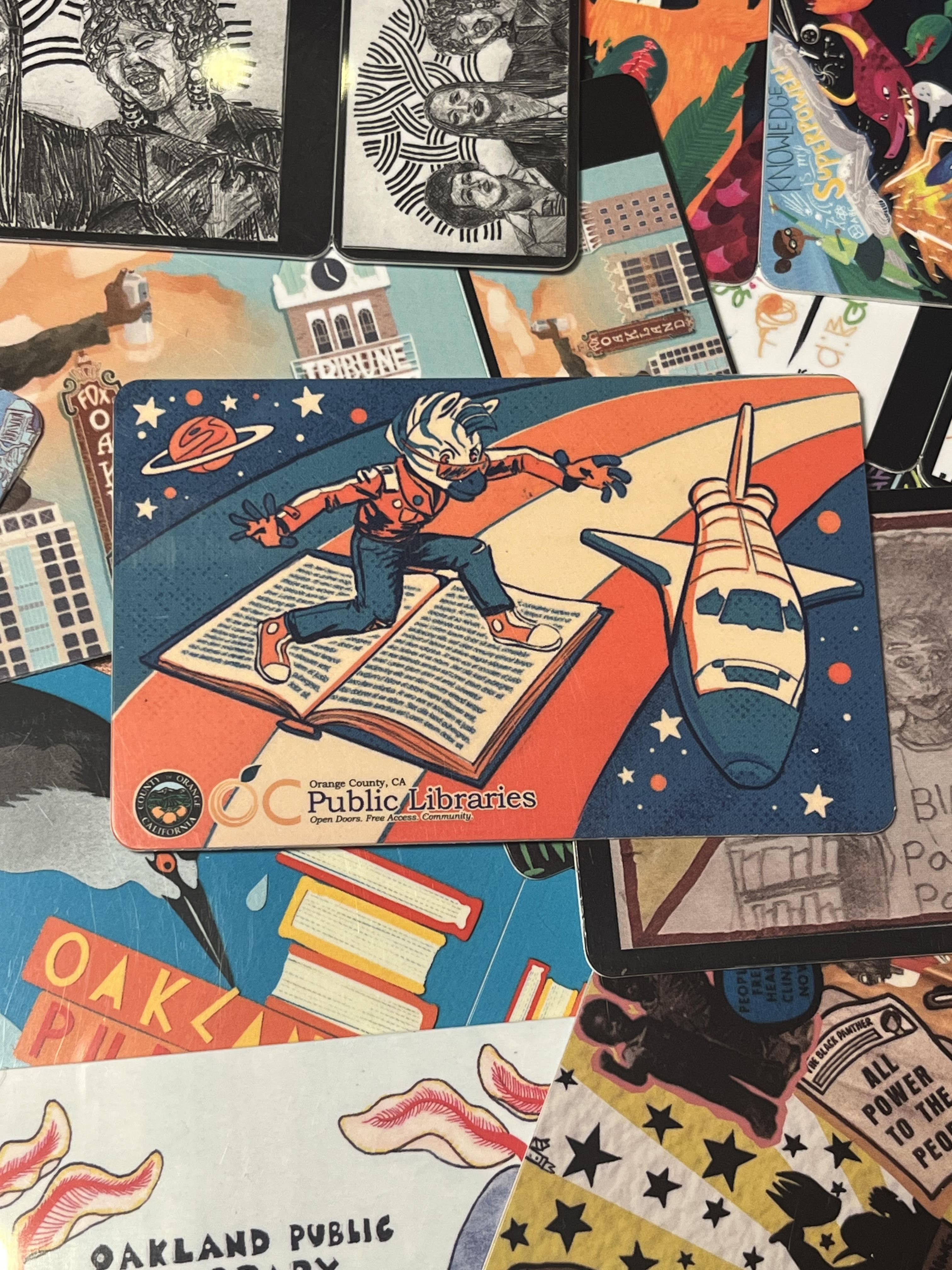 photo of library cards